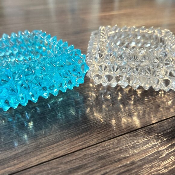 Vintage FENTON Hobnail Salt Cellars/Votive Candle Holders/Trinket Boxes - Picture 1 of 11
